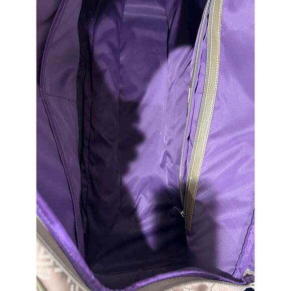 TUMI Signature Collection Wheeled Duffel 72163CFF Taupe Olive Leather Travel Bag - Picture 16 of 16